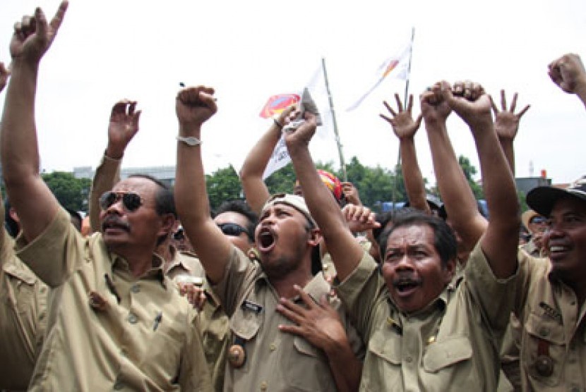 Aksi kepala desa (ilustrasi). Kades di Bogor harap wacana perpanjangan jabatan jadi sembilan tahun tak dipolitisasi