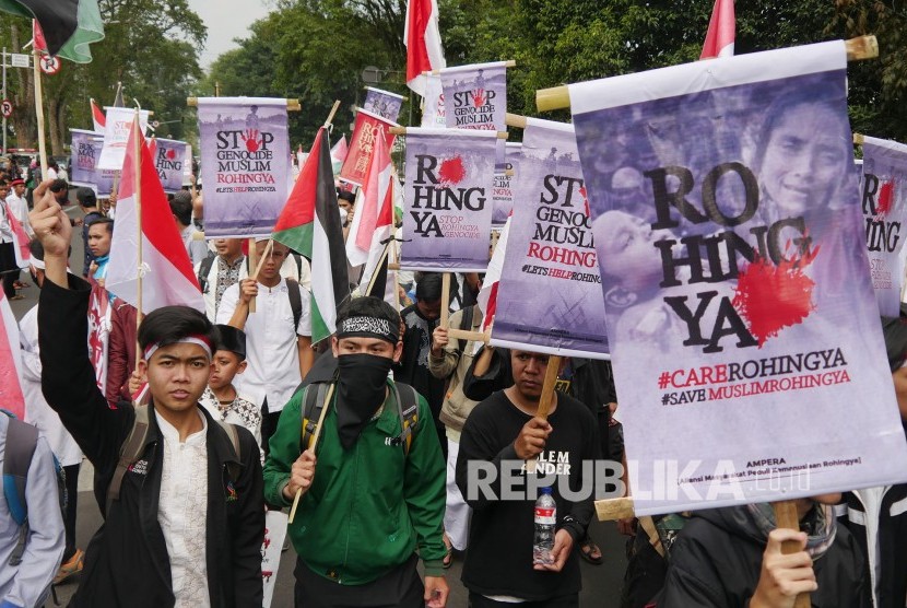 Aksi masyarakat peduli Rohingya (ilustrasi)