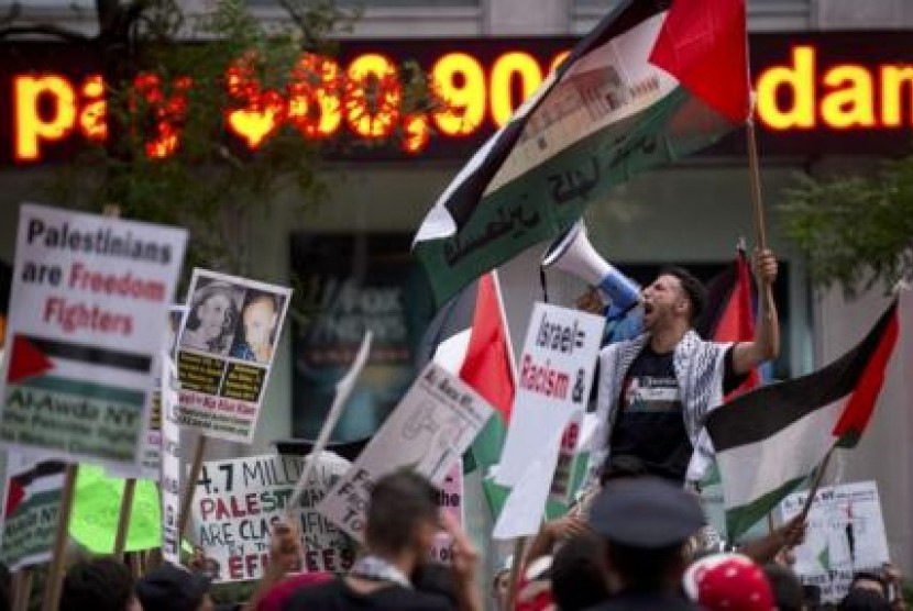 Aksi mendukung Palestina