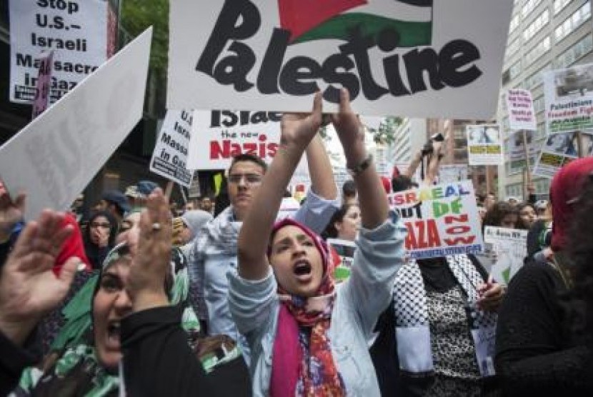 Aksi mendukung Palestina