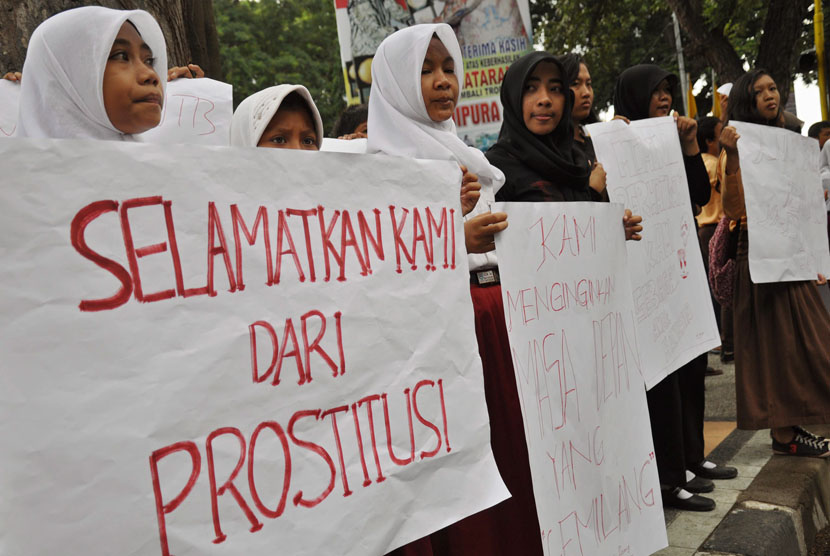 Aksi menentang prostitusi. (ilustrasi)
