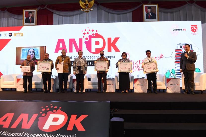 Aksi Nasional Pencegahan Korupsi (ANPK) 2020, di Kantor KPK, Jakarta, Rabu (26/8).