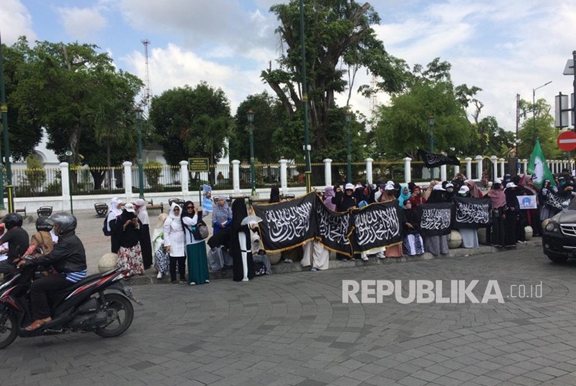 Aksi peduli Uighur dan kashmir di Yogyakarta. Sabtu (21/12).