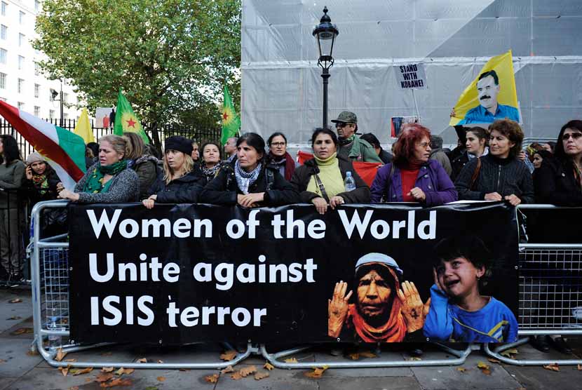 Aksi protes menentang ISIS (ilustrasi)