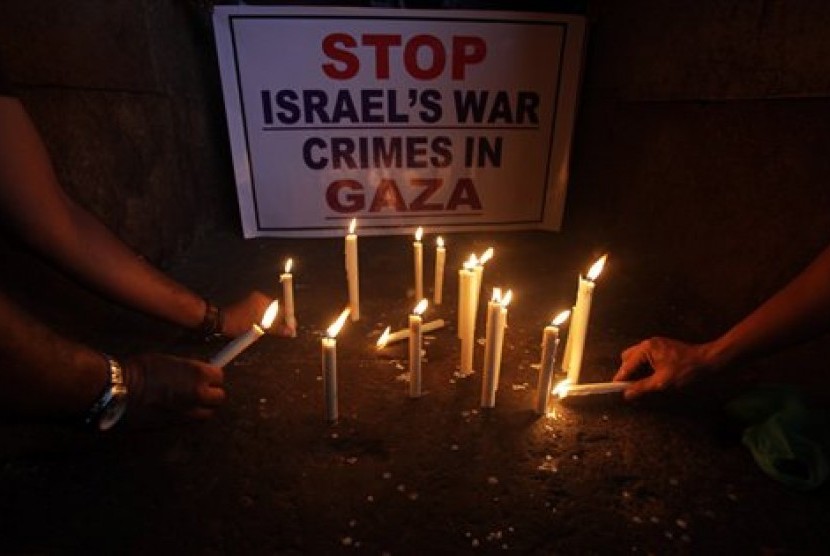 Aksi simpatik terhadap warga Gaza, Palestina. 
