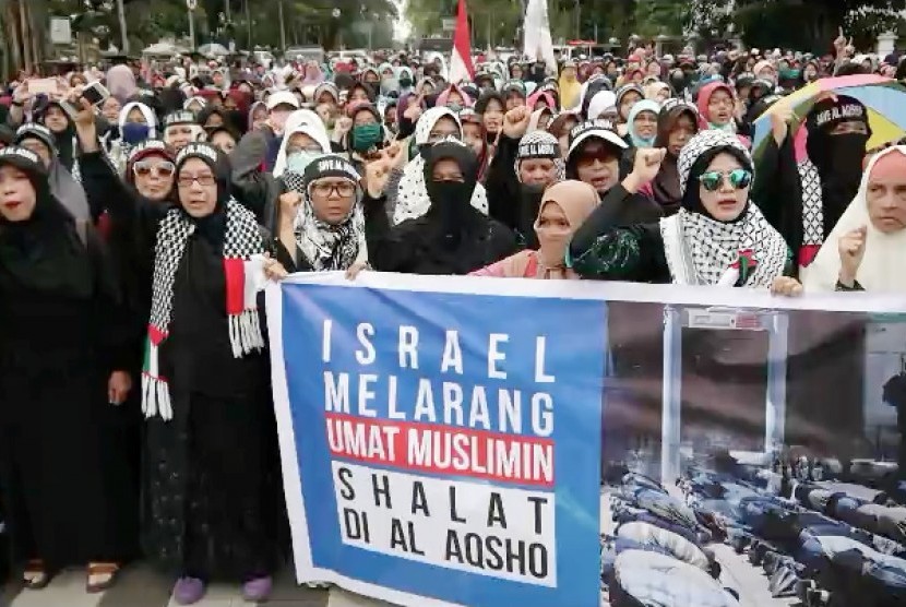 Aksi solidaritas Al Aqsha di Bandung, Jawa Barat (Ilustrasi)