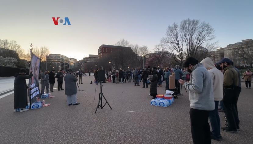 Aksi Solidaritas untuk Palestina di Washington DC, AS