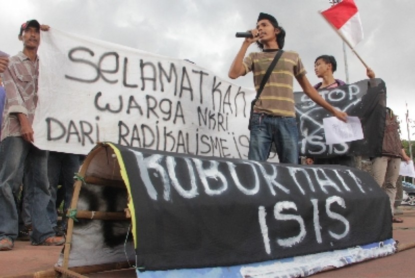 Aksi tolak ISIS di Indonesia.
