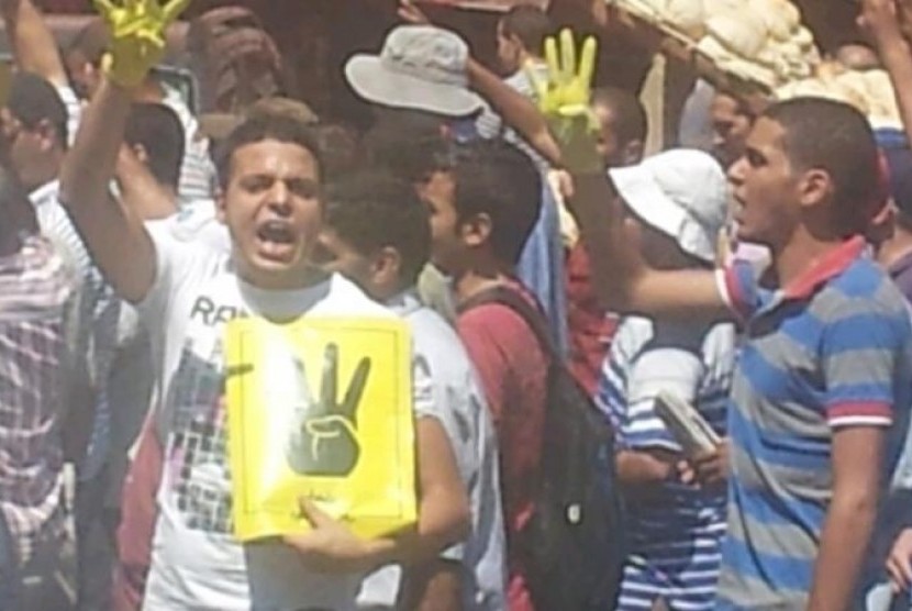 Aksi unjukrasa di Kairo, Jumat (23/8)