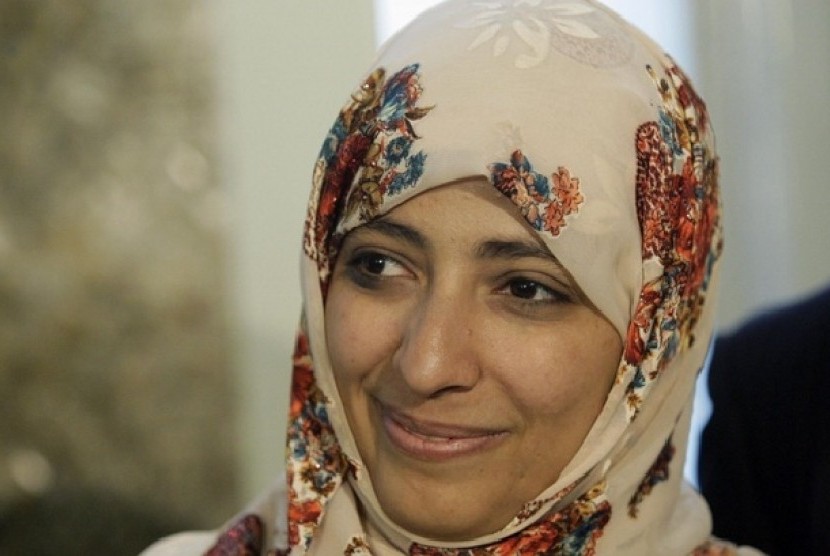 Aktivis Perempuan Yaman dan pemenang Nobel Perdamaian 2011, Tawakul Karman. (Ilustrasi)