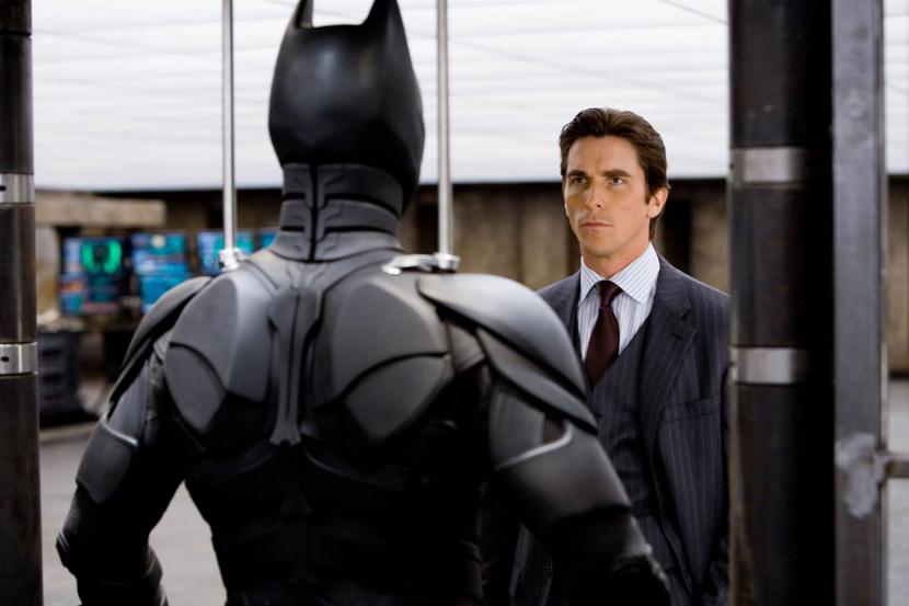 Aktor Christian Bale ketika memerankan Batman. 