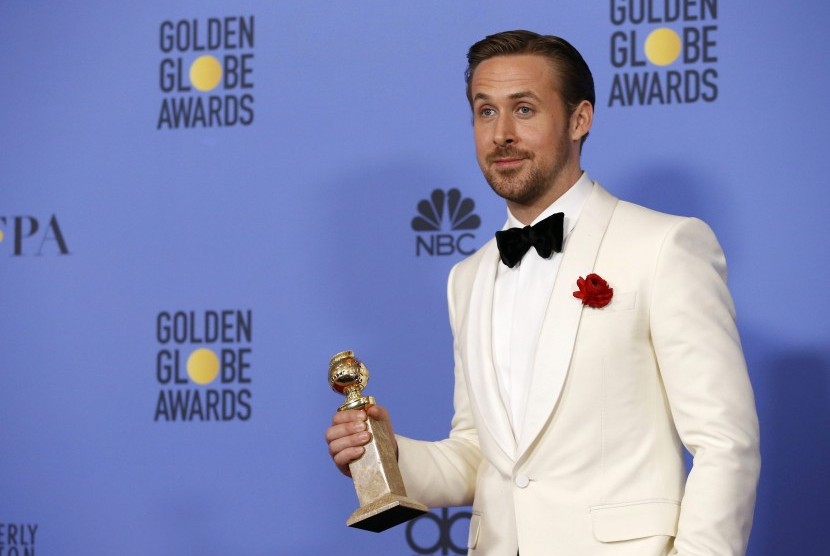 Aktor Ryan Gosling memenangi Golden Globes untuk kategori aktor terbaik untuk perannya dalam film La La Land.