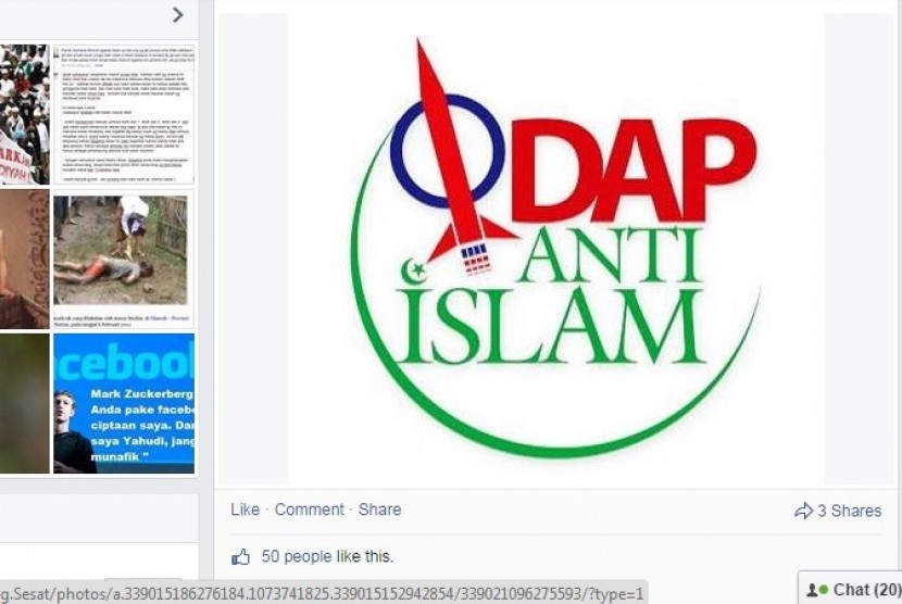Akun facebook Komunitas Anti Islam
