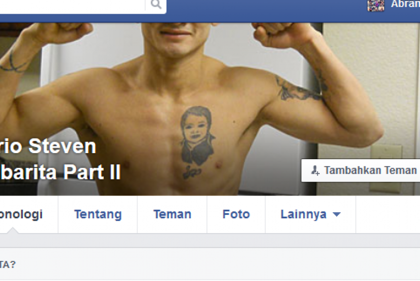 Akun Facebook milik Mario Steven Ambarita