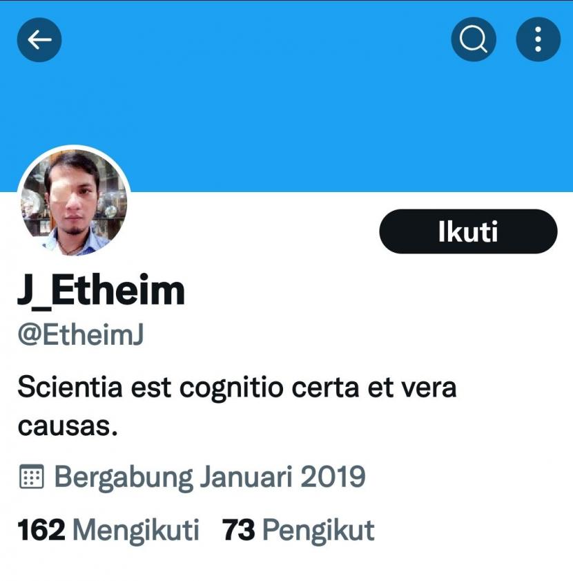 Akun Twitter @EthiemJ kini dieaktif setelah diserang warganet karena membuat status yang dianggap menyerang agama Islam.
