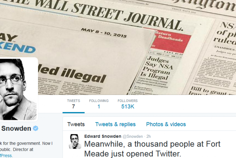 Akun Twitter milik Edwand Snowden