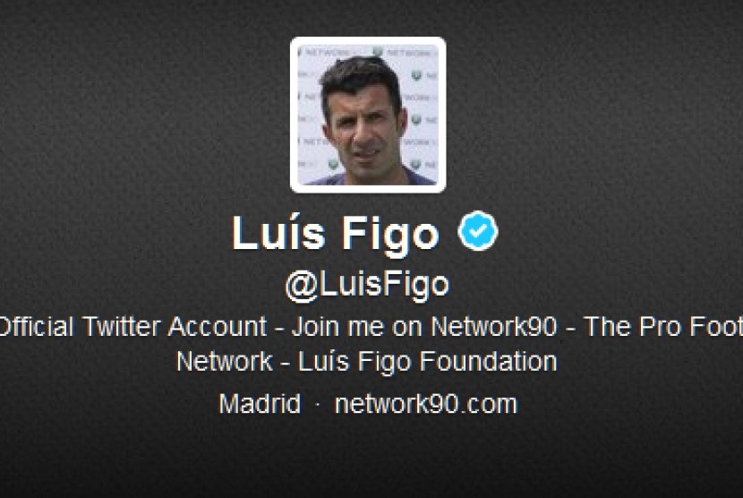 Akun twitter resmi Luis Figo.