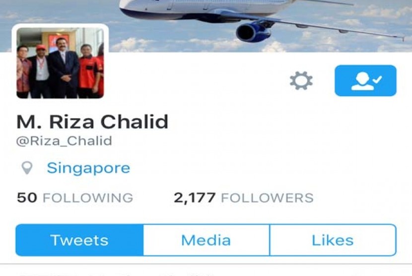 Akun twitter yang mengaku Riza Chalid