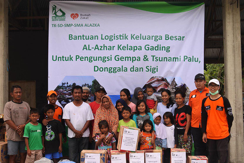 Al Azhar Kelapa Gading menyalurkan bantuan untuk bencana Lombok melalui Rumah Zakat