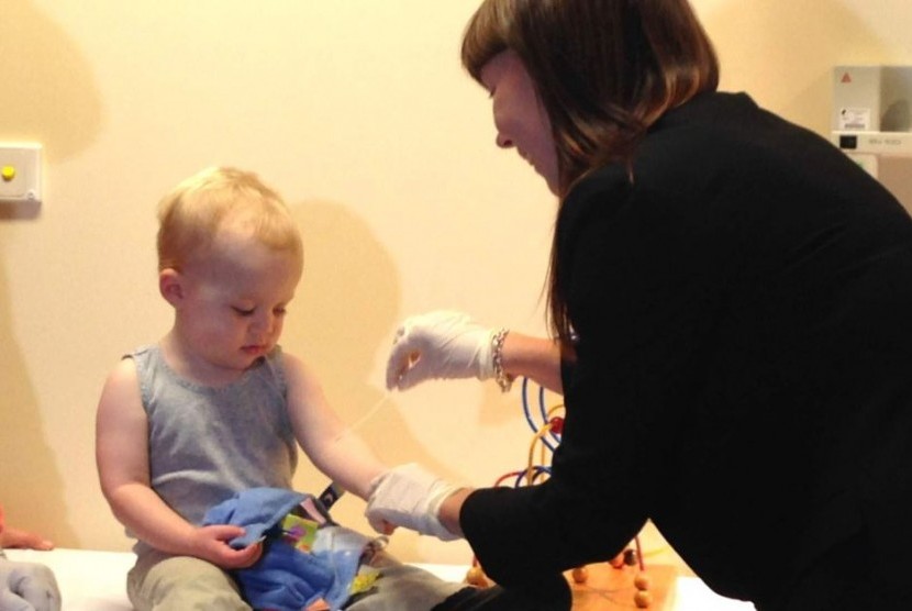 Alexander Parker, 1 tahun, terlibat dalam tes diabetes sejak 6 bulan sebelum ia lahir. 