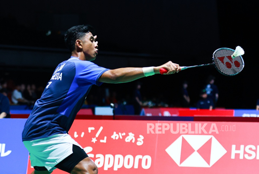 Alwi mengalahkan Lee Chia Hao (Chinese Taipei) 21-18, 21-11 dalam pertandingan babak pertama Japan Open di Tokyo Gymnasiun, Selasa (15/7/2025) pagi.