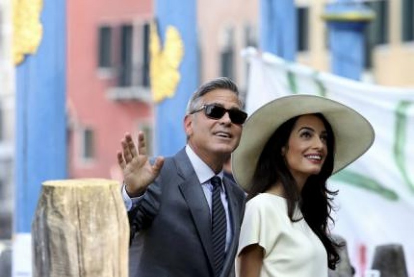 Amal Alamuddin dan suaminya, George Clooney