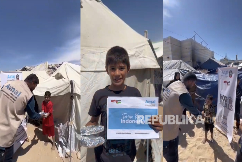  AMAL mendistribusikan 300 paket makanan hangat kepada keluarga terdampak konflik di Beit Hanoun, Gaza Utara.