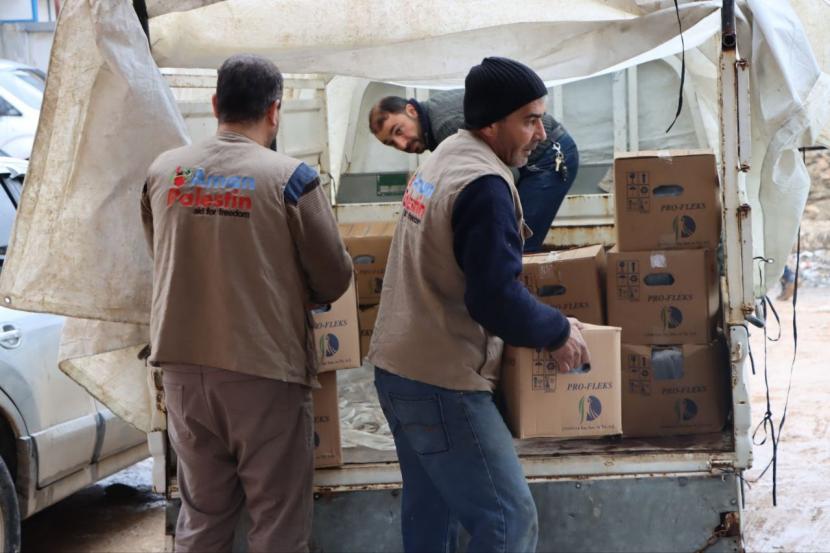 Aman Palestin menyalurkan bantuan untuk korban gempa di Turki dan Suriah.