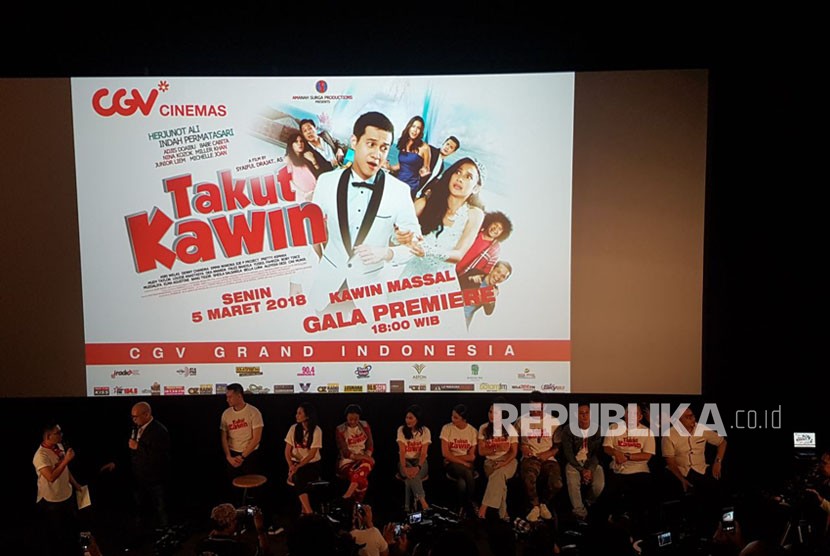 Amanah Surga Productions (ASPro) menggelar Gala Premiere film Takut Kawin di CGV Blitz Grand Indonesia, Senin (5/3), malam.