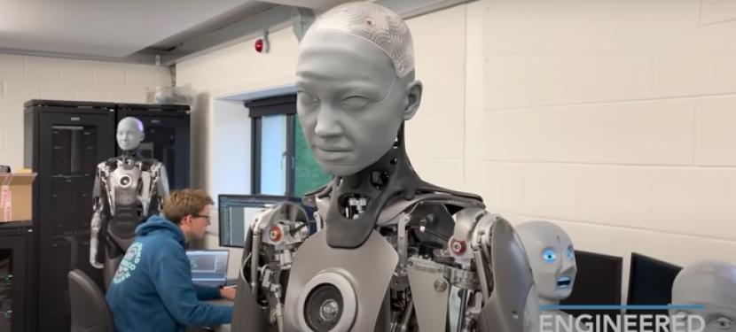 Ameca, robot humanoid yang bisa menunjukkan berbagai macam ekspresi.