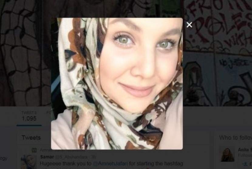 Amneh Jafari, seorang mahasiswi 23 tahun yang memulai tagar #IStandWithAhmed.