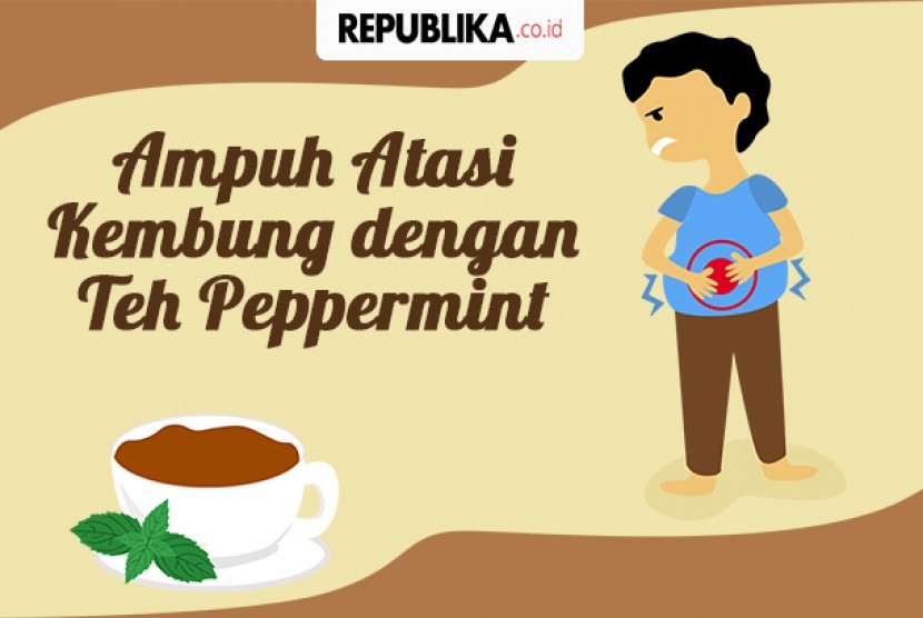 Ampuh atasi kembung dengan teh peppermint.