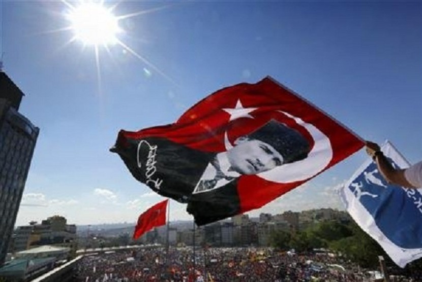 Mustafa Kemal Ataturk mendirikan Republik Turki modern sekuler. Ilustrasi Mustafa Kemal Ataturk 