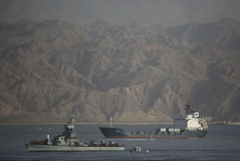 Angkatan Laut Israel menjaga wilayah perairan Eilat (ilustrasi).