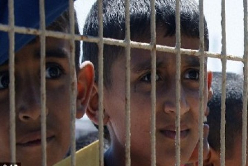 Penangkapan anak-anak Palestina (ilustrasi)