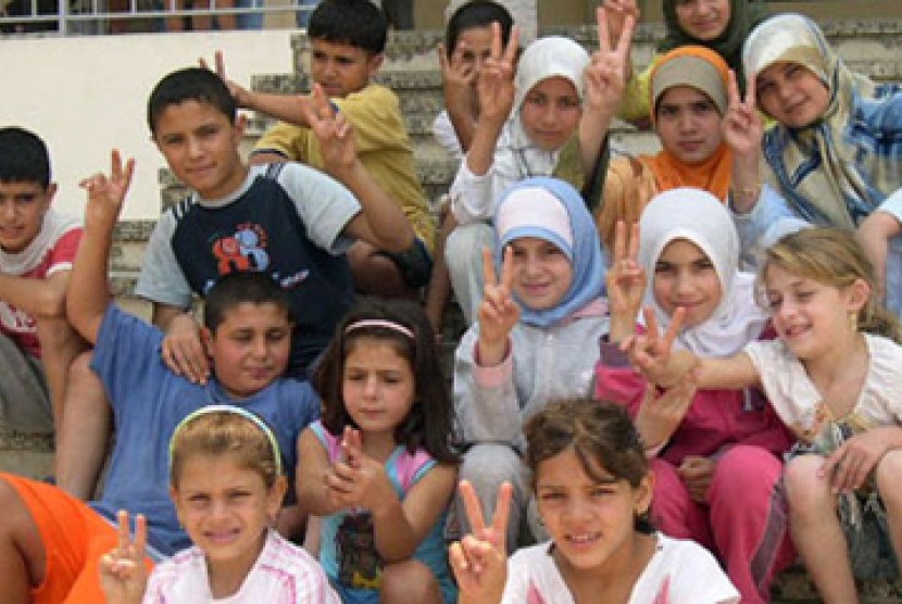 Anak-anak pengungsi dari Timur Tengah di AS