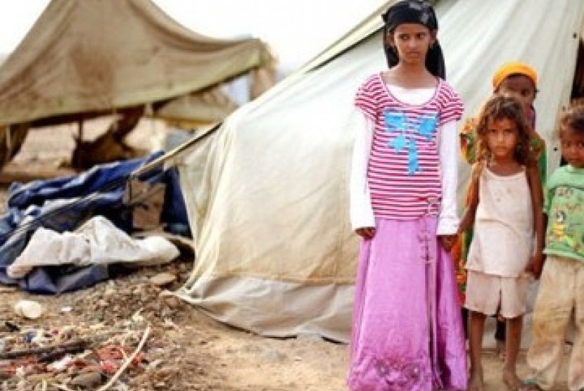 Anak-anak Yaman tinggal di kondisi yang tak layak. (ilustrasi)
