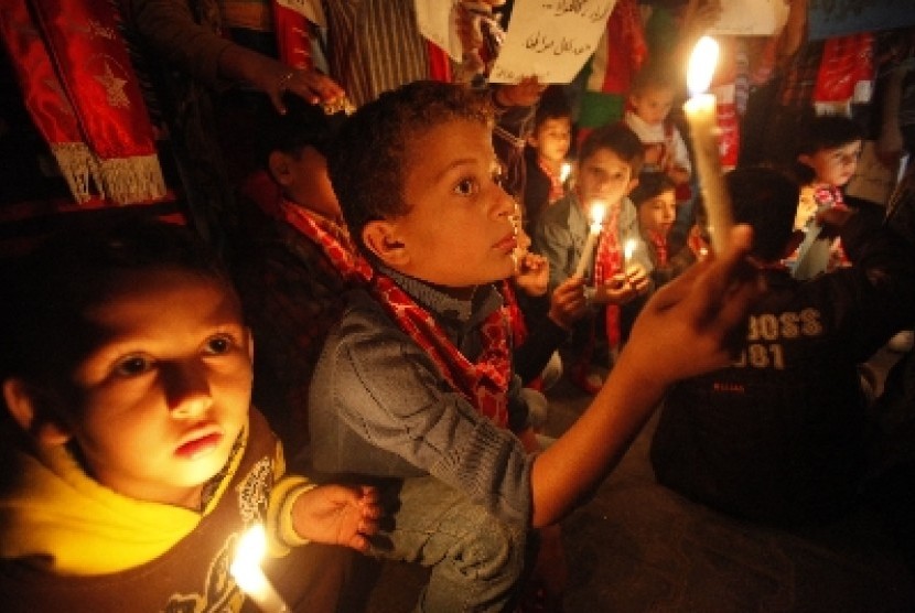 Anak-anak yang tinggal di Gaza, Palestina.