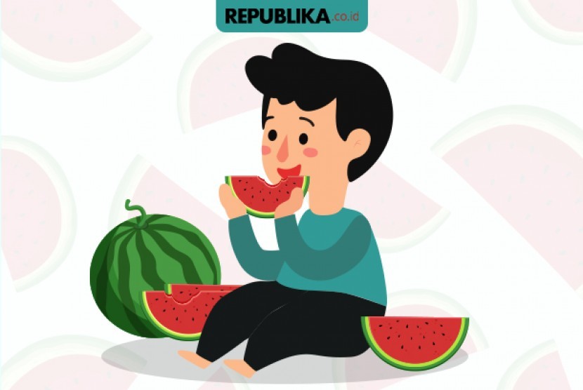 Cara menjaga semangka tetap segar (ilustrasi).