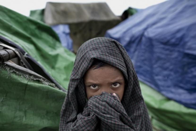 Anak pengungsi Rohingya.