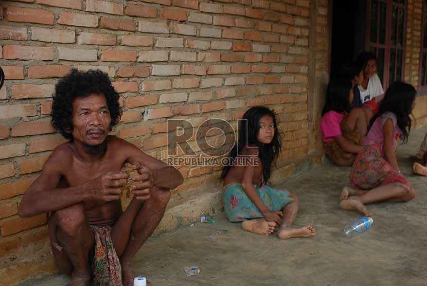 Anak rimba perkampungan Suku Anak Dalam di kecamatan Sarolangun, Jambi, pada 17 Januari 2007. (ilustrasi) 