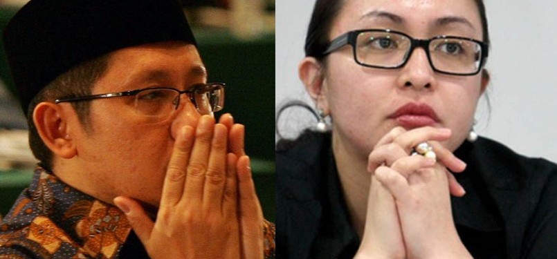 Anas Urbaningrum dan Angelina Sondakh