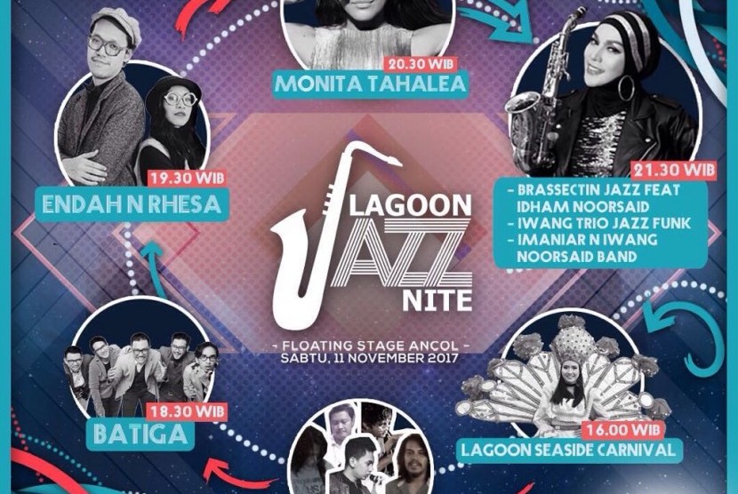 Ancol Lagoon Jazz Nite di Floating Stage Pantai Lagoon, Sabtu, (11/11).