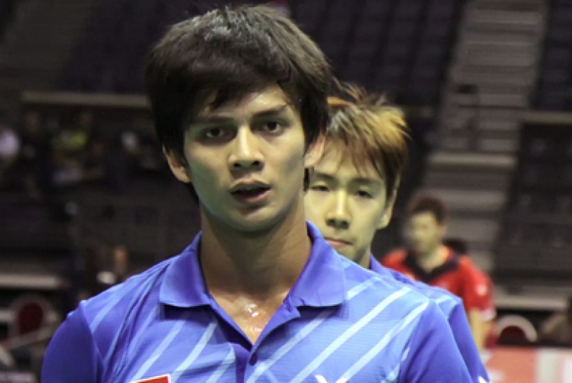 Andrei Adistia yang menjadi pasangan Vita Marissa, lolos ke babak utama BCA Indonesia Open 2015