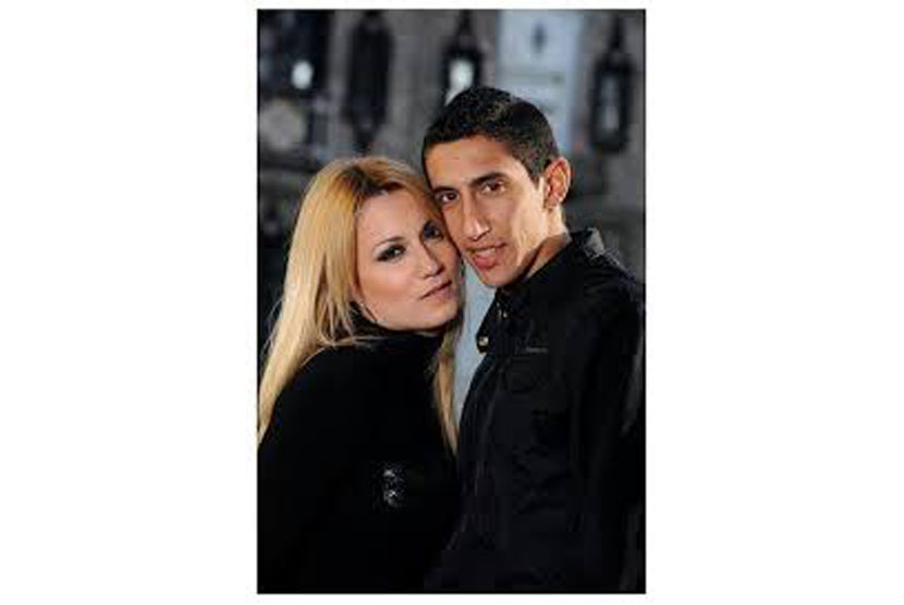 Angel di Maria bersama Jorgelina Dardoso