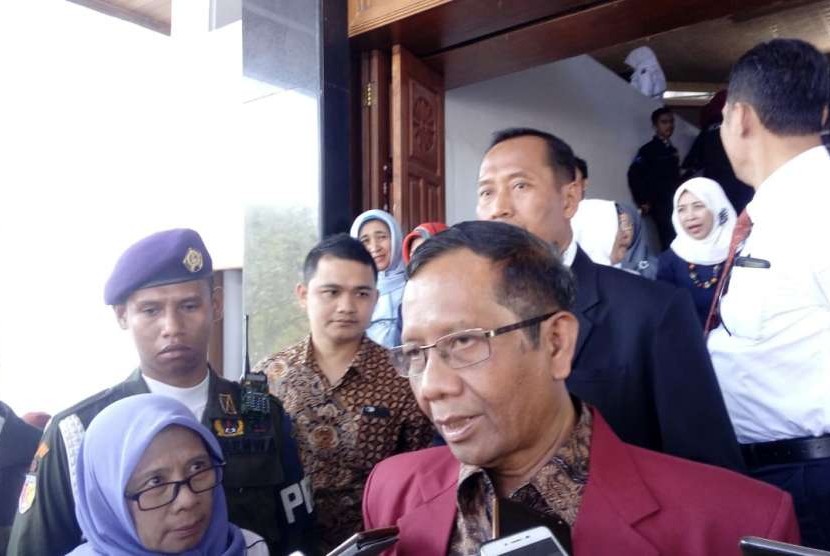 Anggota Badan Pembinaan Ideologi Pancasila (BPIP) Mahfud MD di Universitas Muhammadiyah Malang (UMM), Senin (3/9).