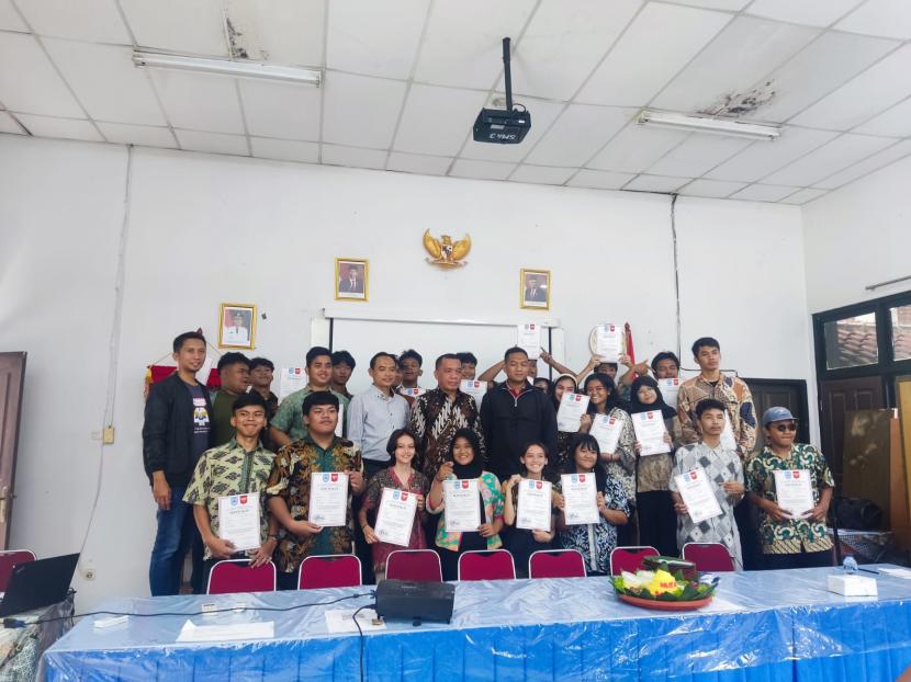Anggota baru Sabhawana SMA 3 Teladan, Setiabudi, Jakarta Selatan, Ahad (9/7/2023).
