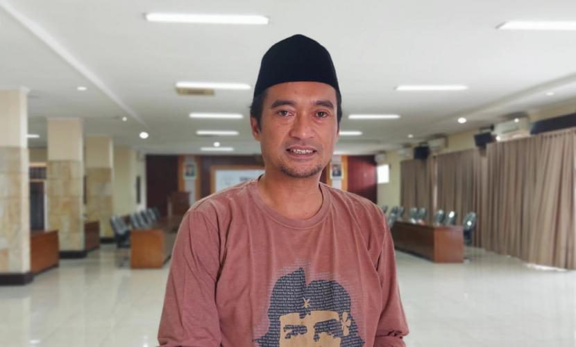 Anggota Komisi A DPRD Kabupaten Semarang, Said Riswanto, saat memberikan penjelasan terkait desakan evaluasi seleksi perangkat desa di Kabupaten Semarang, di Ungaran, Ahad (19/6).