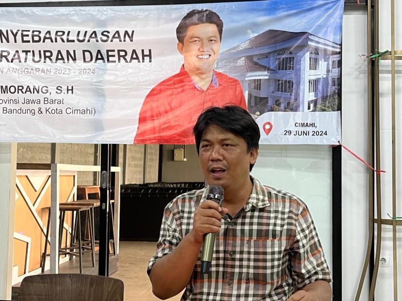 Anggota Komisi I DPRD Provinsi Jawa Barat, Rafael Situmorang saat di konfirmasi di ruang Komisi I DPRD Provinsi Jawa Barat, Kota Bandung, Senin (1/7/2024).