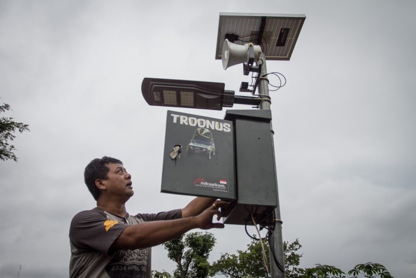 Alat Early Warning System (EWS) atau alat peringatan dini (Ilustrasi). Delapan alat peringatan dini tsunami di Kabupaten Garut dilaporkan rusak.